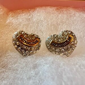 Juicy Couture Heart Rhinestone Earrings - Vintage